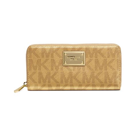 michael kors logo continental wallet|Michael Kors monogram zip wallet.